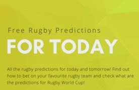Rugby predictions for Tomorrow .